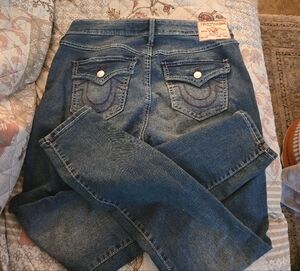 True Religion Dark Blue Jennie Curvy Women's Skinny Jeans